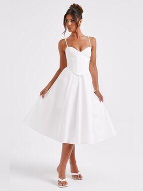 Babyboo Mariella Midi Dress - Ivory Size XXL